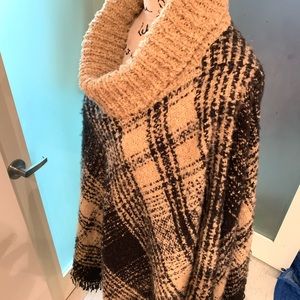 Knit poncho